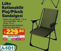 LÜKS KATLANABİLİR PİKNİK SANDALYESİ